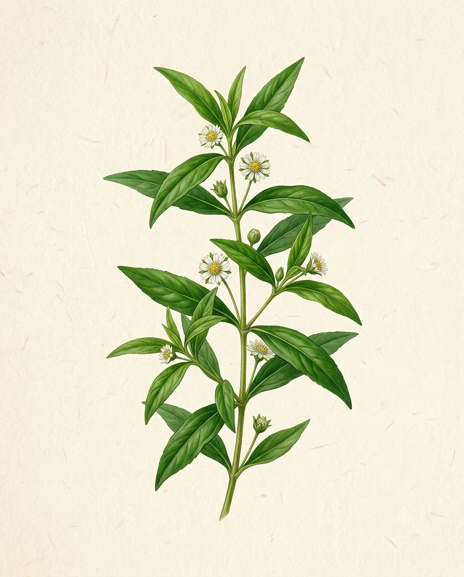 Traditional botanical illustration representing hair wellness wisdom